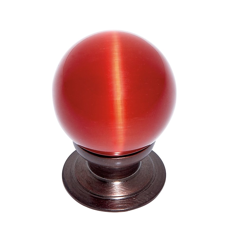 30 mm Red Cat's Eye Knob JVJ Hardware