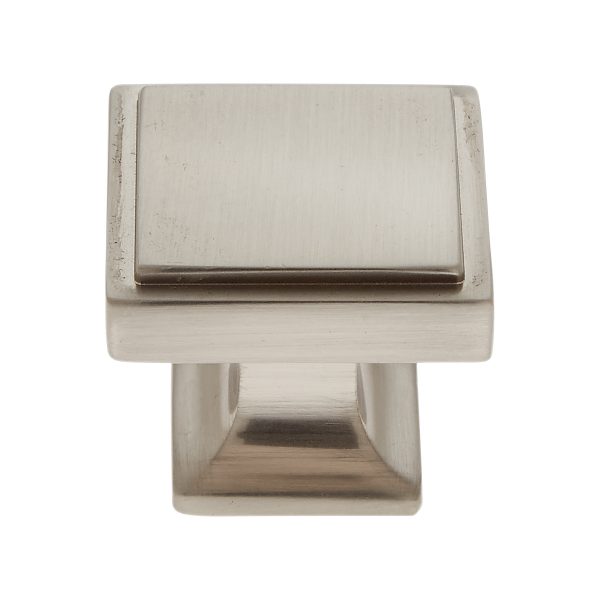 30 mm Square Knob in Satin Nickel