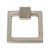 Square Ring Pull in Satin Nickel