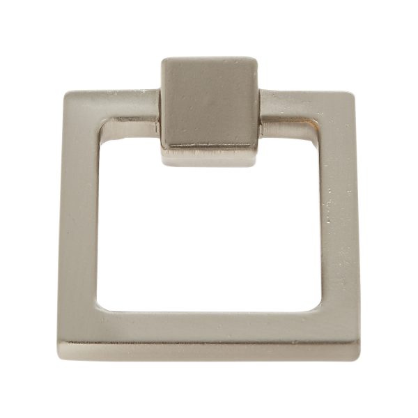 Square Ring Pull in Satin Nickel