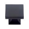 30 mm Flat Square Knob in Matte Black