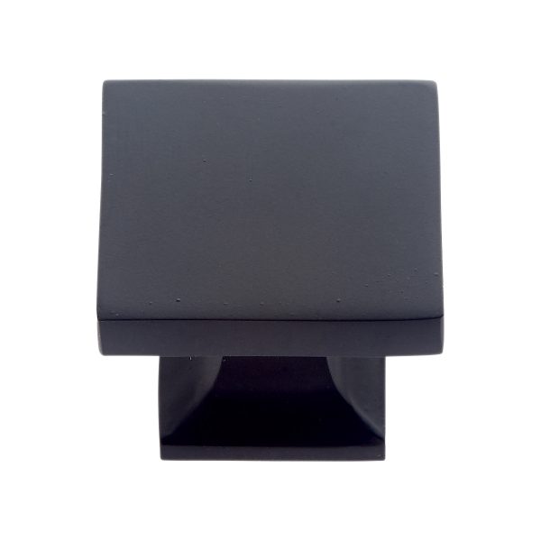 30 mm Flat Square Knob in Matte Black