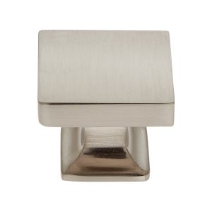 30 mm Flat Square Knob in Satin Nickel